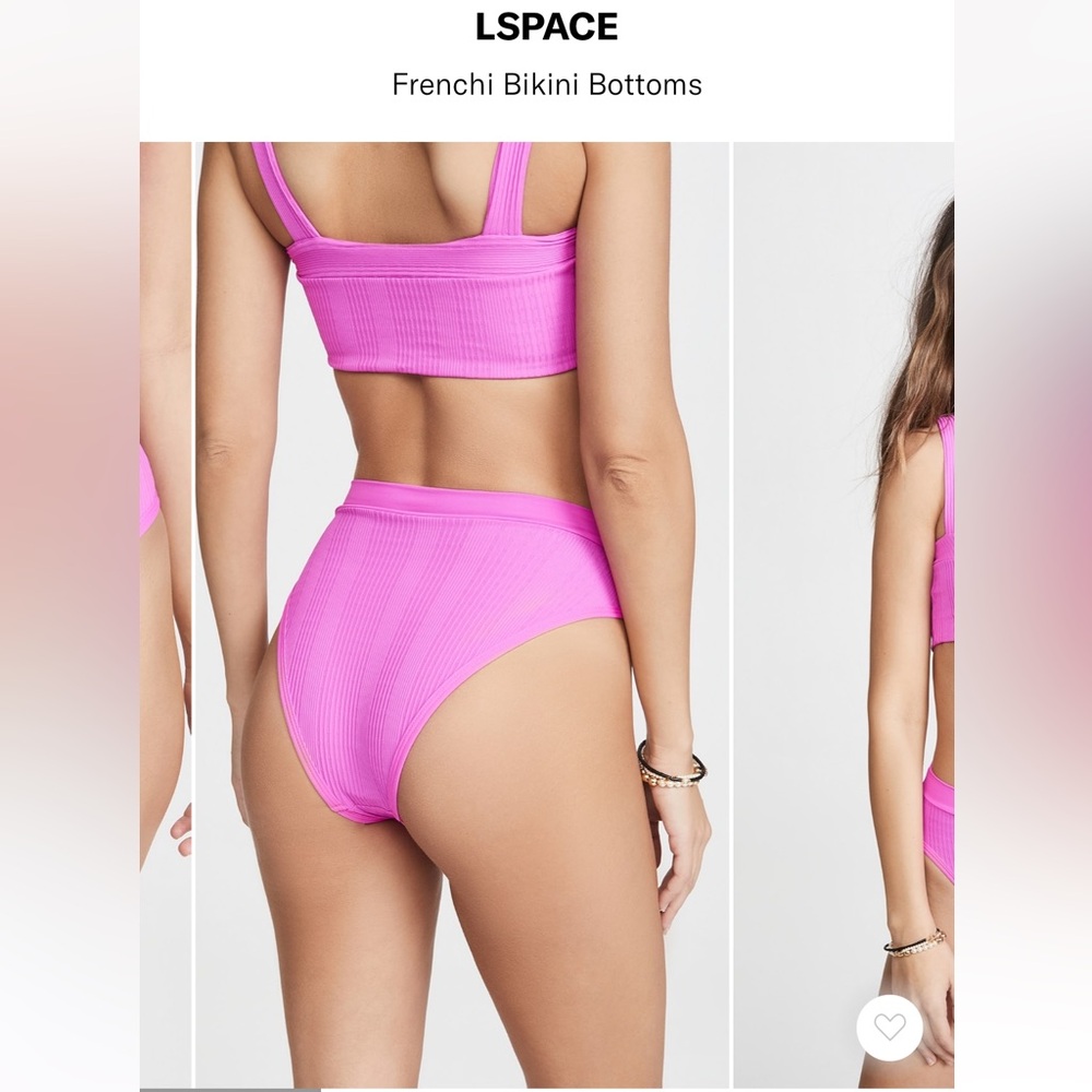 L*Space Pink Ribbed Bikini Set - Picture 4 of 8